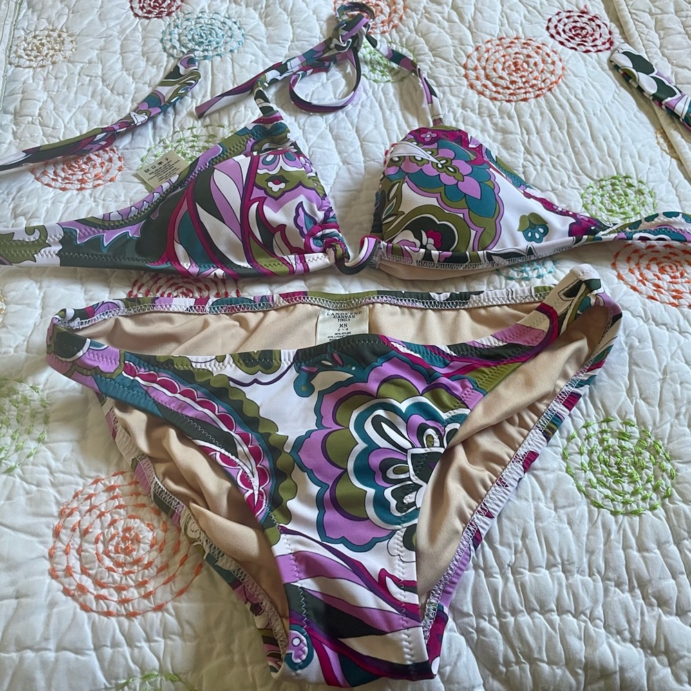 Land’s End Canvas Paisley Bikini Set